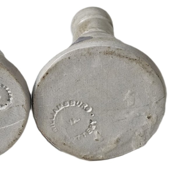 Vintage Williamsburg Pottery Blue Tulip Bud Vases - Mid 20th Century - Picture 5 of 6